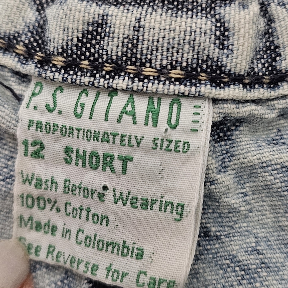 Vintage 80s P.S. Gitano Acid Wash Pleated High Rise Mom Jeans - Size 12 Short - Picture 9 of 12